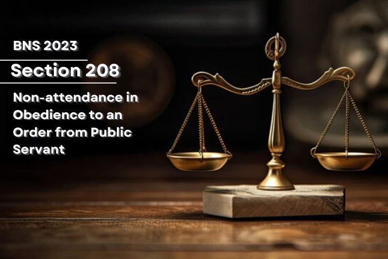 BNS-Section-208-Non-attendance-before-a-public-servant-law