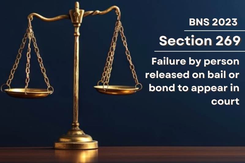 Accused skipping court on bail - BNS Section 269